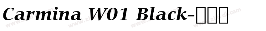 Carmina W01 Black字体转换 Carmina W01 Black字体转换